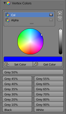 Vertex Color Panel